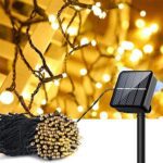 TIRA DE LUCES LED NAVIDEÑAS CON PANEL SOLAR 25 metros 💡🎄 - Imagen 2