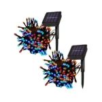 TIRA DE LUCES LED NAVIDEÑAS CON PANEL SOLAR 25 metros 💡🎄 - Imagen 3